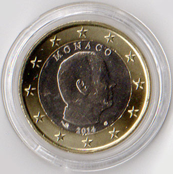 1 Euro Münze Monaco 2014 Kursmünze - Münzenhandlung Weber - Coins-Shop.de