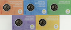 5 x 2 Euro Gedenkmnze Frankreich 2023 Coincard