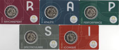 5 x 2 Euro Gedenkmnze Frankreich 2024 Coincard