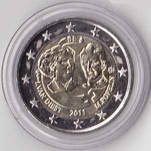 2 Euro Gedenkmnze Belgien 2011