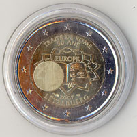 2 Euro Gedenkmnze Luxemburg Rmische Vertrge 2007