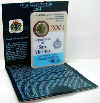 2 Euro Gedenkmnze San Marino 2004