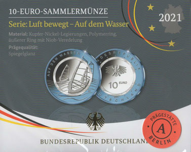 10 Euro Gedenkmnze Deutschland 2021 A-J PP