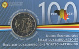 2 Euro Gedenkmünze Belgien 2021 Coincard