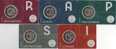 5 x 2 Euro Gedenkmnze Frankreich 2024 Coincard