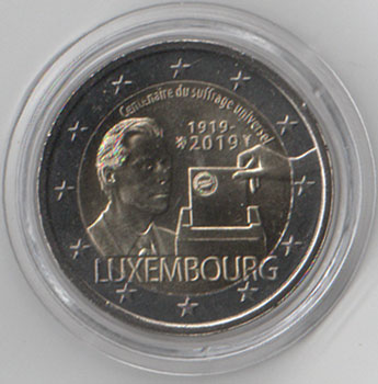 2 Euro Gedenkmnze Luxemburg 2019