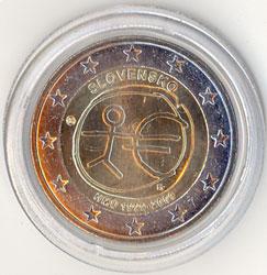 2 Euro Gedenkmnze Slowakei 10 Jahre Euro 2009