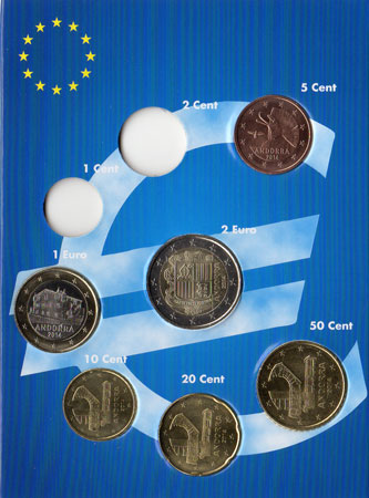 Andorra Euro Münzen 2014 lose im Folder